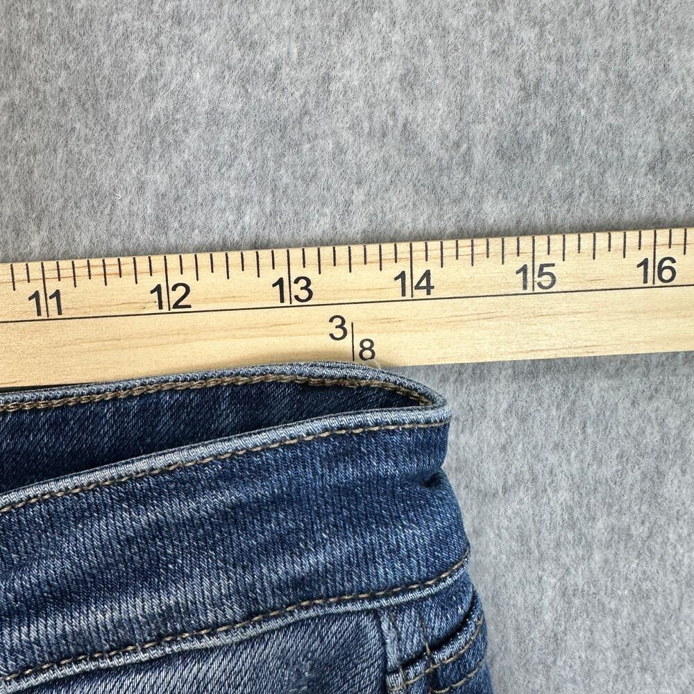 Kancan Jeans WMNS 28 Estilo Ripped Button Fly Wide Leg Raw Hem Mid-Rise Denim - Picture 7 of 11
